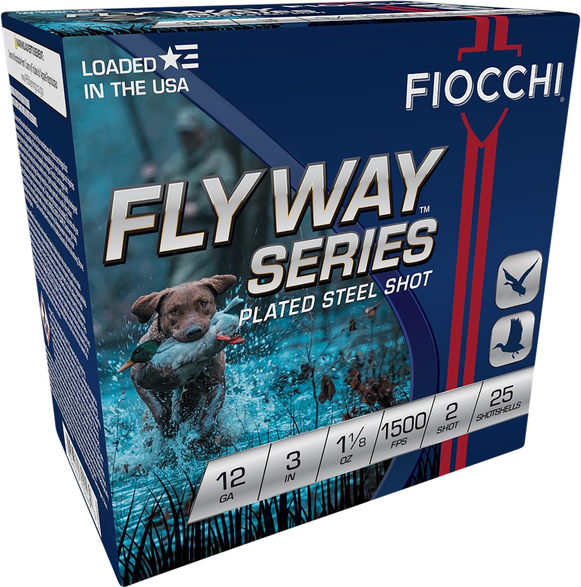 Fiocchi Ammunition 123ST2 Flyway 12 Gauge 3in 1 1/8oz 2 Shot 25 Per Box/10