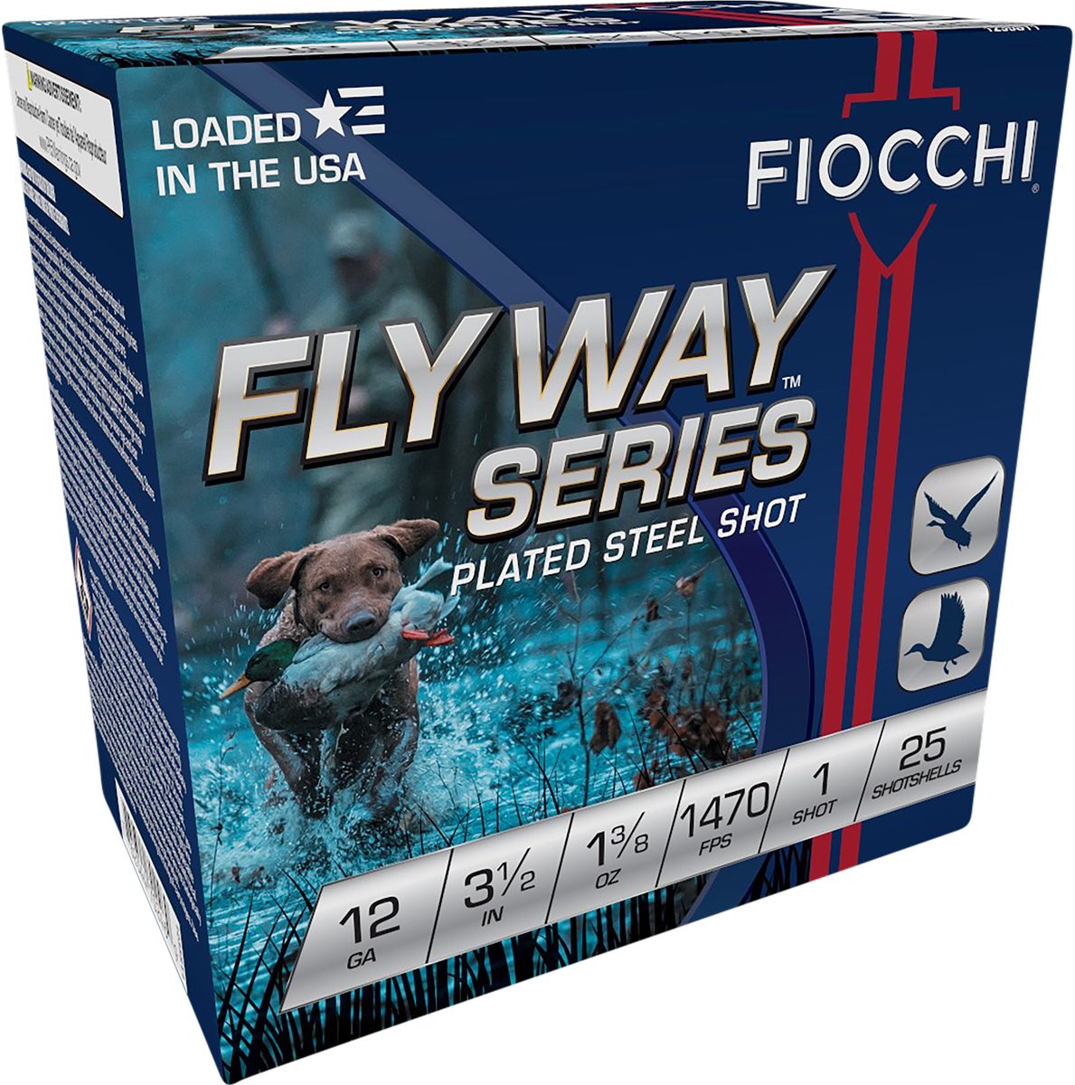 Fiocchi Ammo Flyway Steel Shotshells 12 ga 3-1/2in 1-3/8oz 1470 fps 1 25/ct