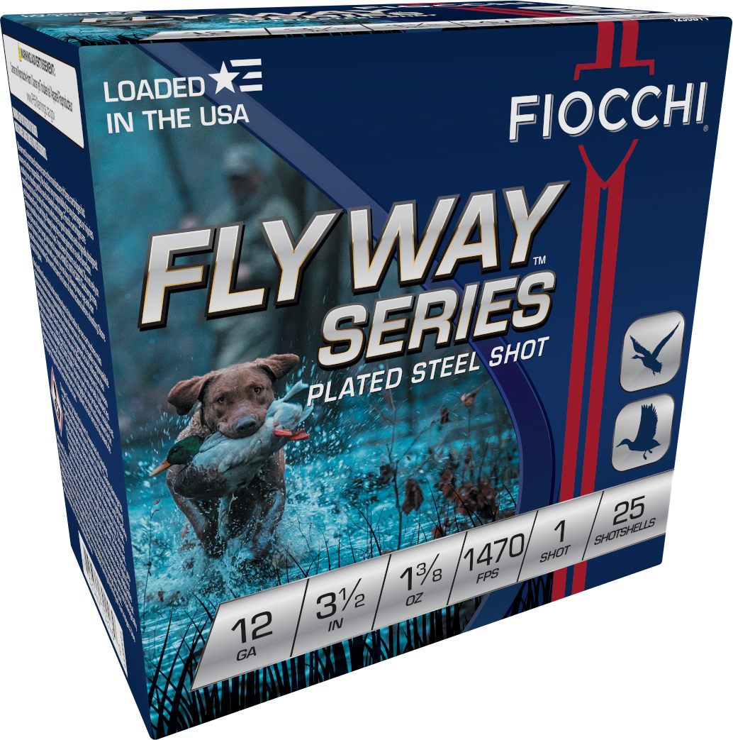 Fiocchi Ammo Flyway Steel Shotshells 12 ga 3-1/2in 1-3/8oz 1470 fps 1 25/ct view 2
