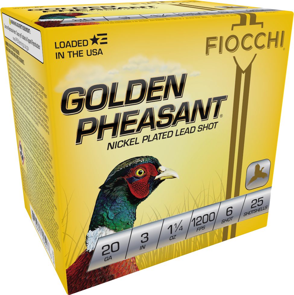 Fiocchi Ammo 203GP6 Golden Pheasant Extrema 20 Gauge 3in 1 1/4oz 6 Shot 25