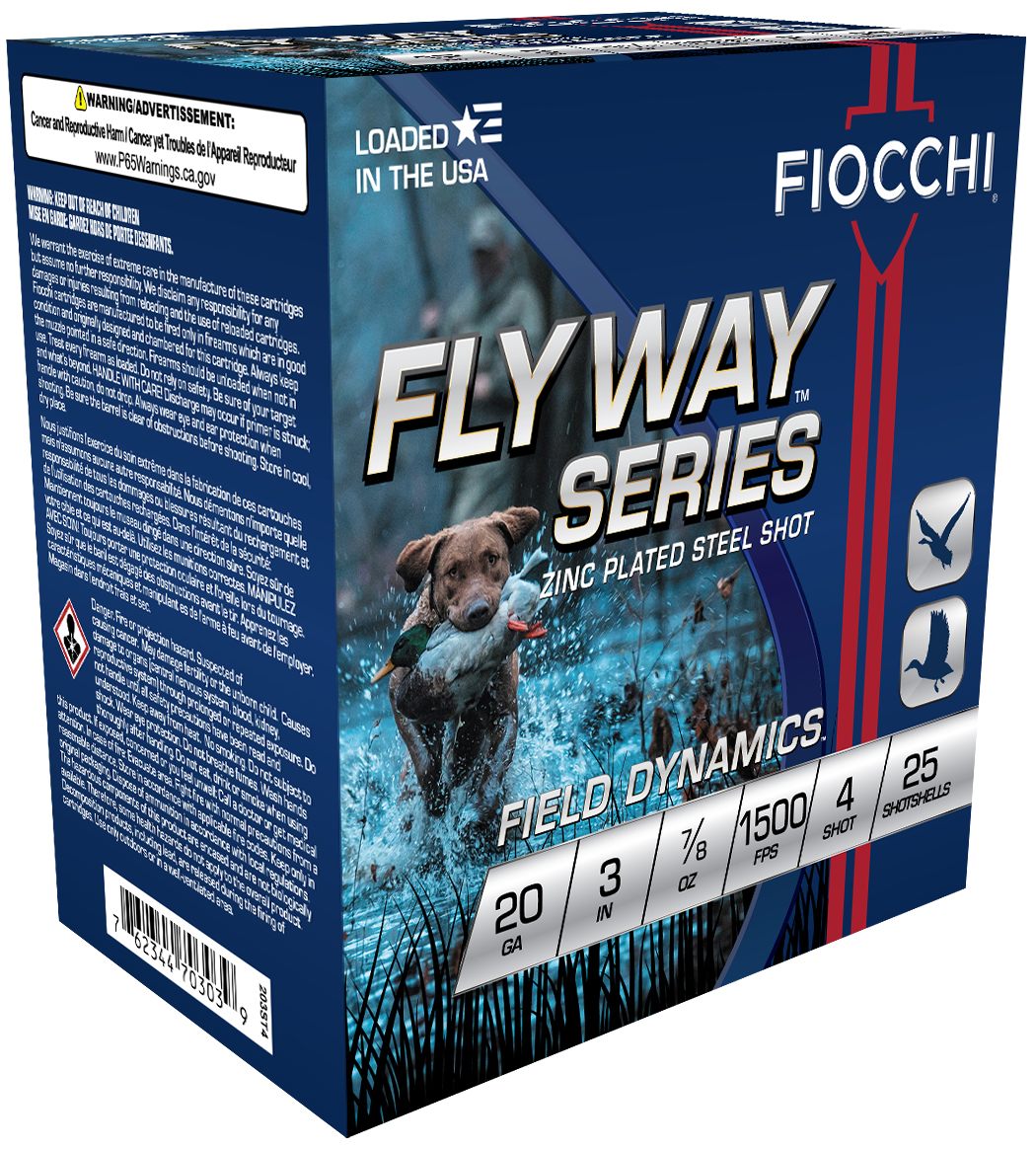Fiocchi Ammunition 203ST4 Flyway 20 Gauge 3in 7/8oz 4 Shot 25 Per Box/10 Ca