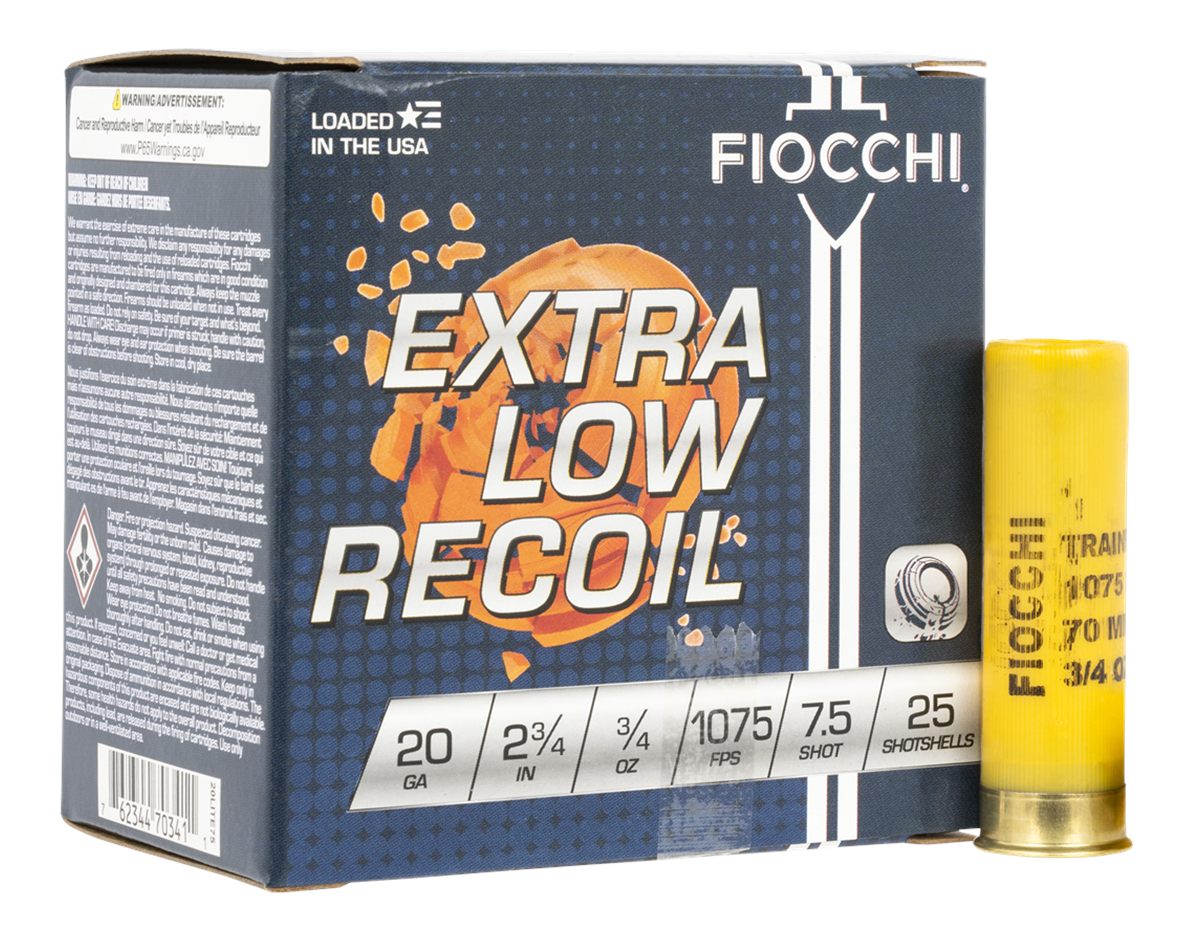Fiocchi 20LITE75 Exacta Target Low Recoil Trainer 20Gauge 2.75" 3/4oz 7.5Shot 25 Per Box/10 Case view 2