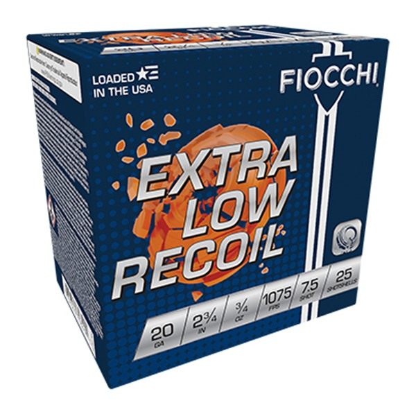 Fiocchi 20LITE75 Exacta Target Low Recoil Trainer 20Gauge 2.75" 3/4oz 7.5Shot 25 Per Box/10 Case view 4