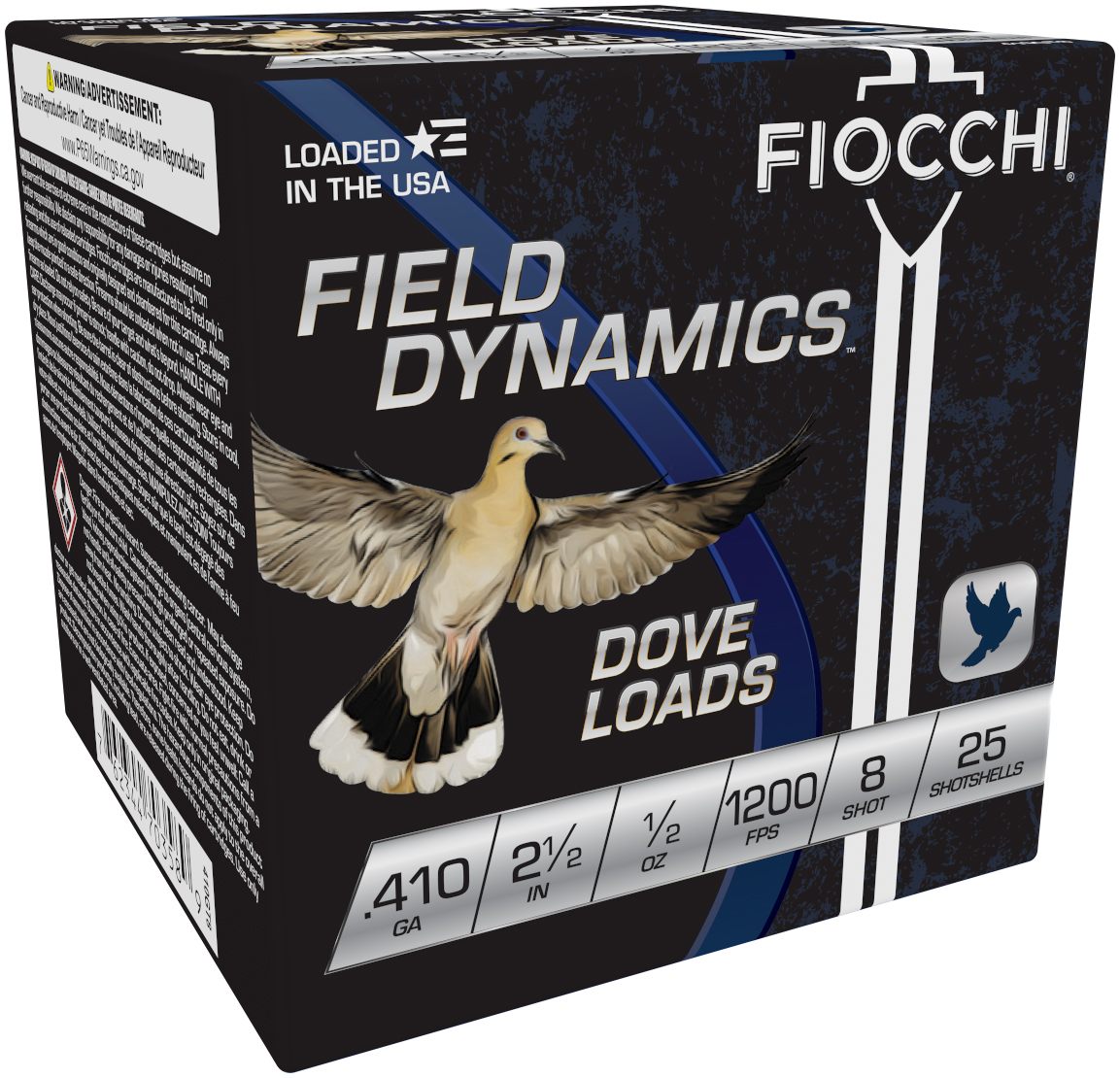 Fiocchi Ammunition 410GT8 Field Dynamics Dove Quail 410 Gauge 2.50in 1/2oz view 2