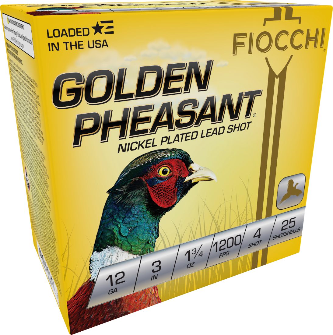 Fiocchi 123GP4 Golden Pheasant Extrema 12 Gauge 3in 1 3/4oz 4 Shot 25 Per B
