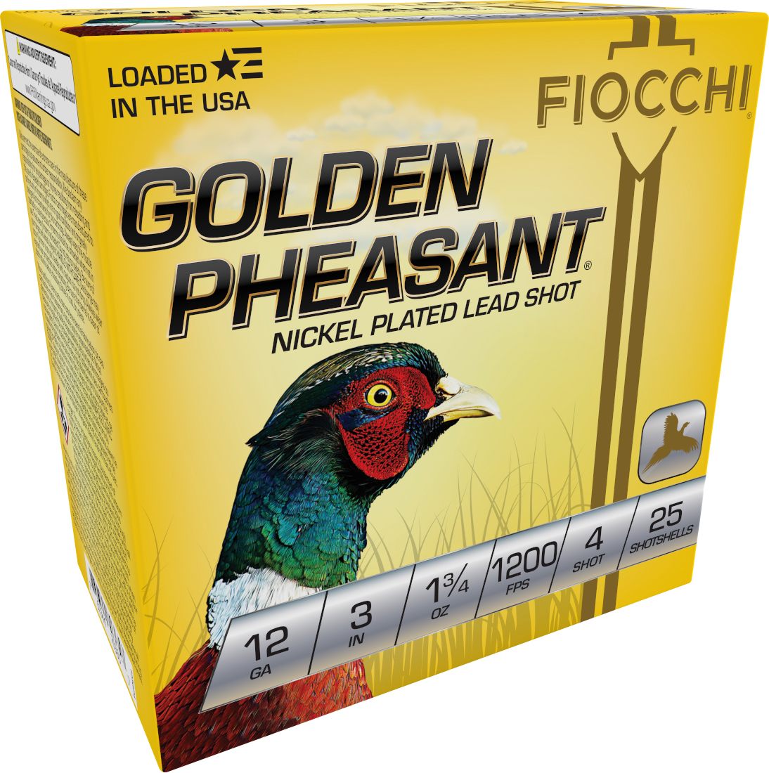 Fiocchi 123GP4 Golden Pheasant Extrema 12 Gauge 3in 1 3/4oz 4 Shot 25 Per B view 2
