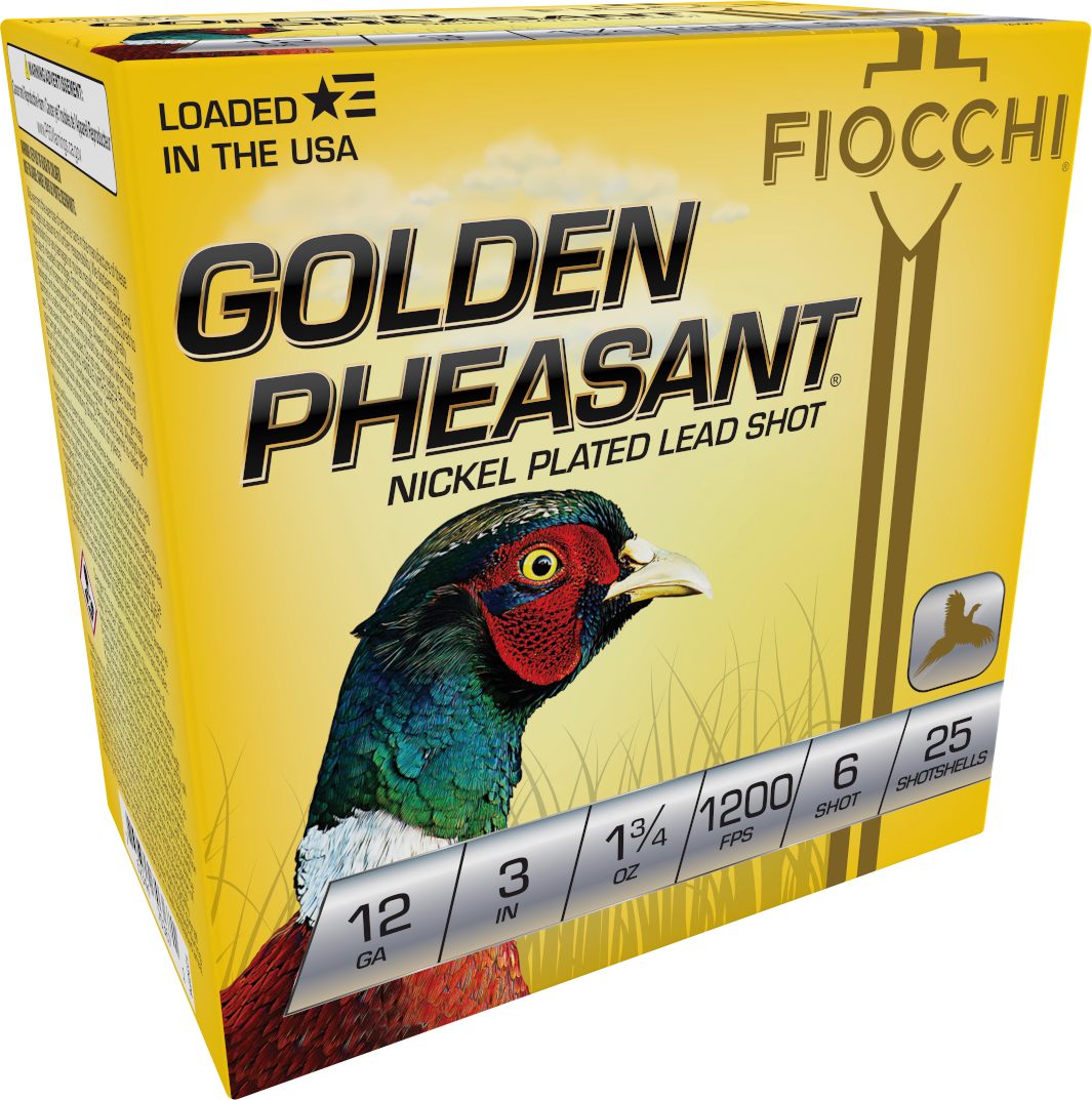 Fiocchi Ammunition 123GP6 Golden Pheasant 12 Gauge 3in 1 3/4oz 6 Shot 25 Pe
