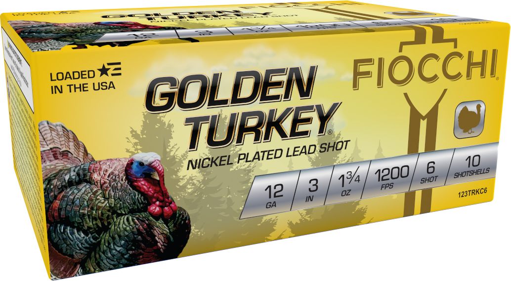 Fiocchi Golden Turkey Nickel Plated Shotshells 12ga 3in 1-3/4oz 1200 fps 6 view 2