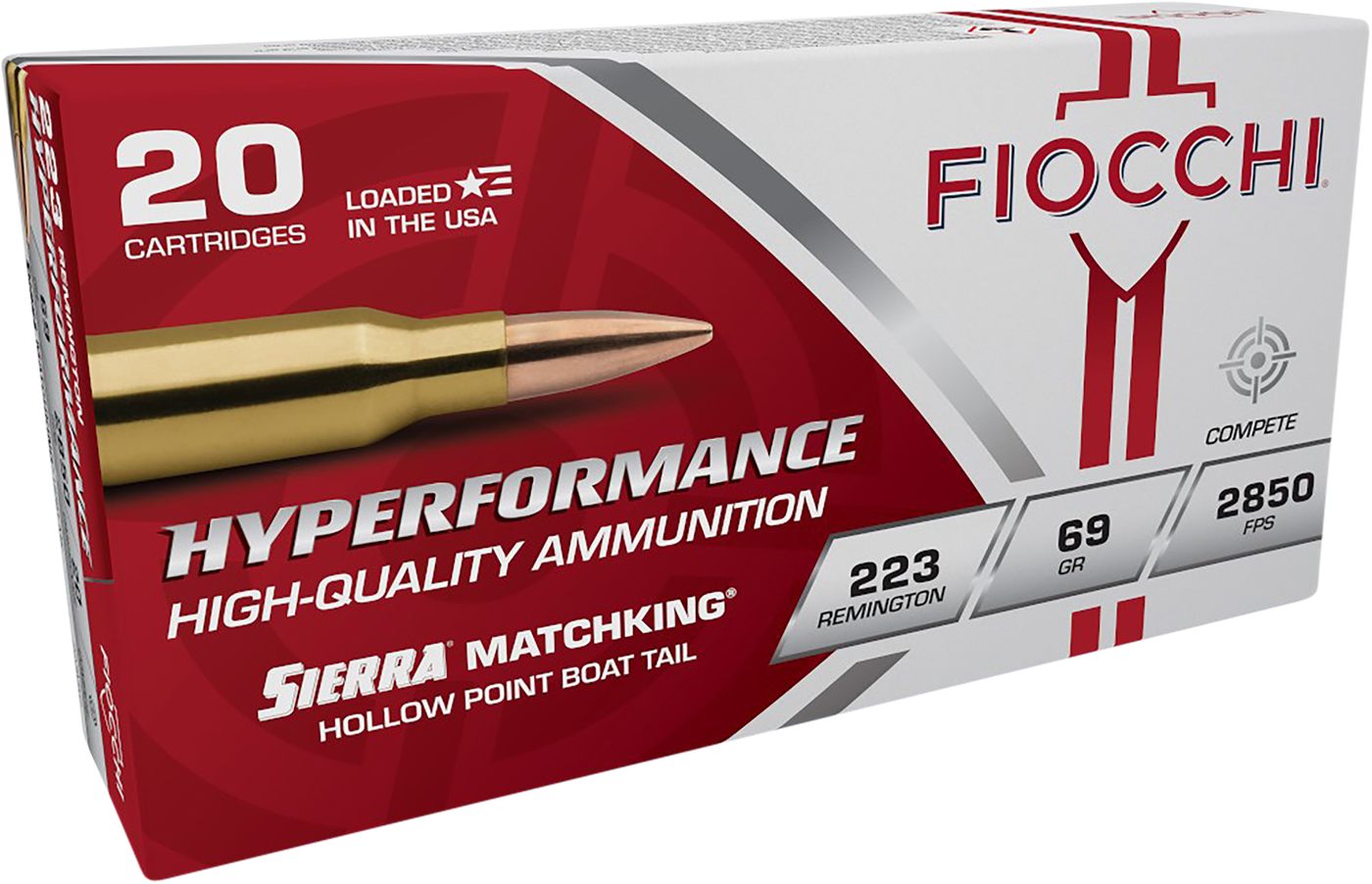 Fiocchi Ammunition 223MKC Hyperformance Compete 223 Rem 69gr Sierra MatchKi