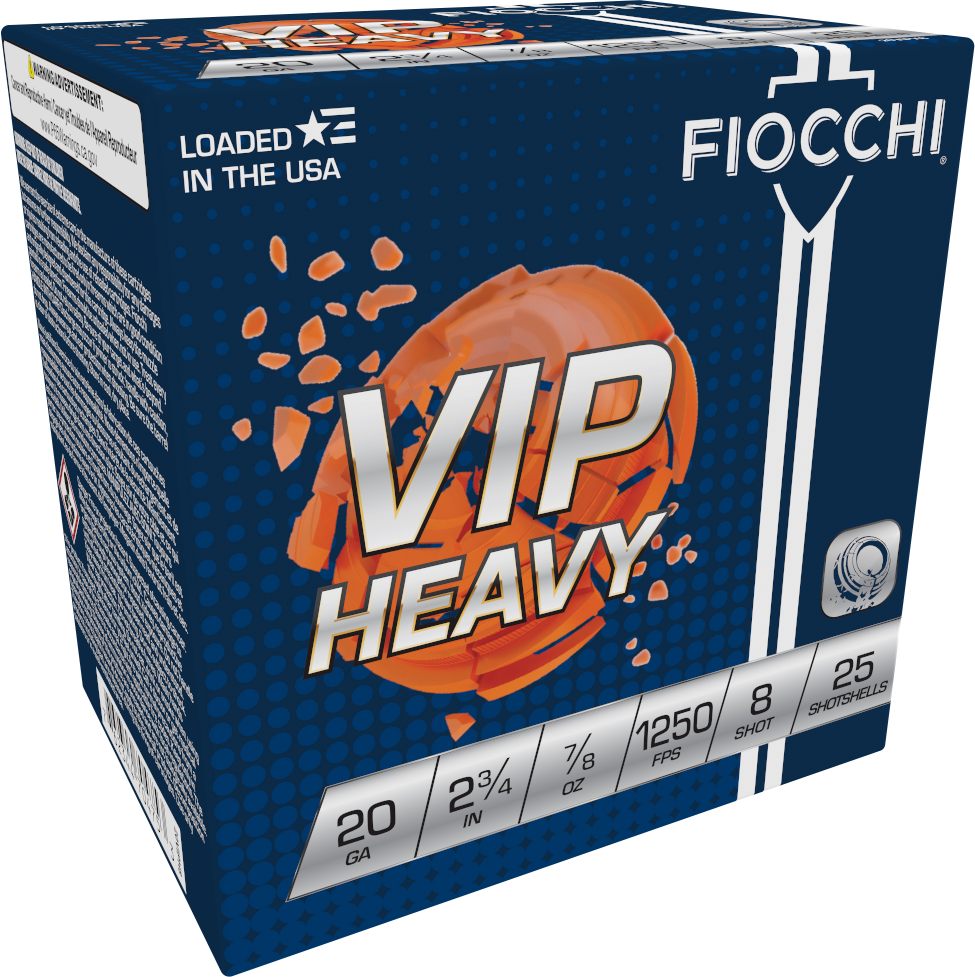 Fiocchi Ammunition 20VIPH8 Exacta Target VIP Heavy 20 Gauge 2.75in 7/8oz 8