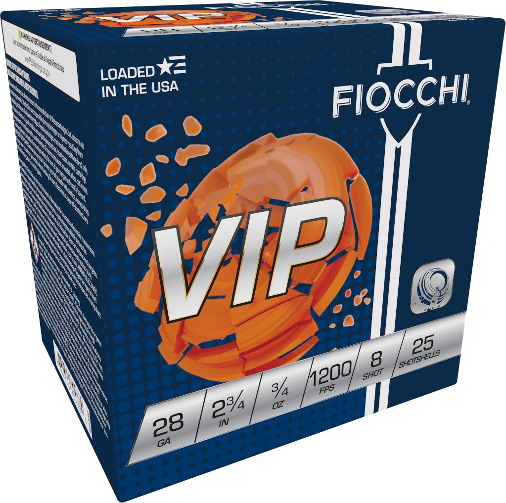 Fiocchi Ammunition 28VIP8 Exacta Target VIP 28 Gauge 2.75in 3/4oz 8 Shot 25