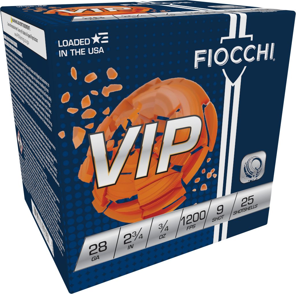 Fiocchi Ammunition 28VIP9 Exacta Target VIP 28 Gauge 2.75in 3/4oz 9 Shot 25