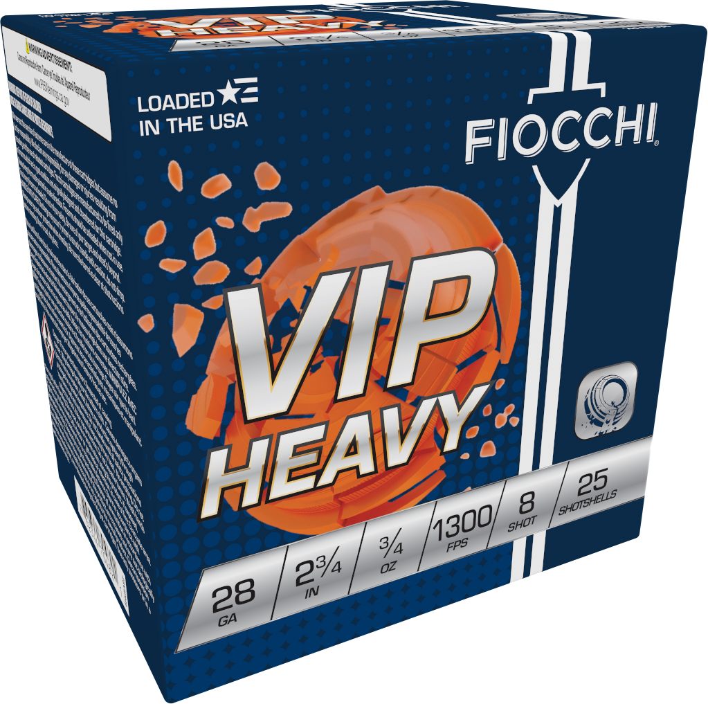 Fiocchi Ammunition 28VIPH8 Exacta Target VIP Heavy 28 Gauge 2.75in 3/4oz 8