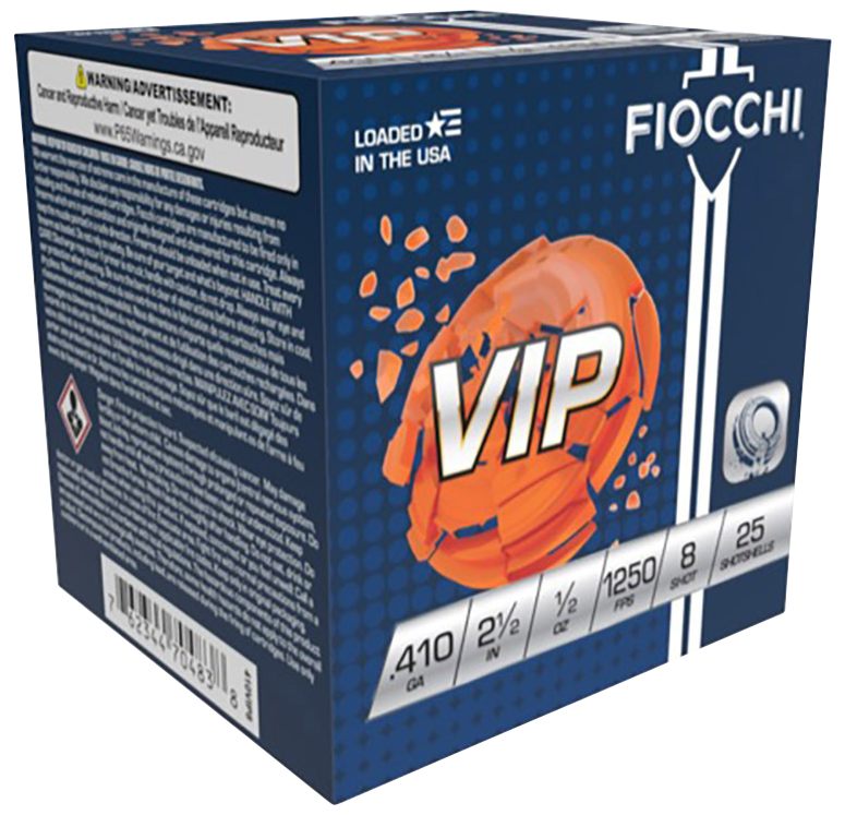 Fiocchi Ammunition 410VIP8 Exacta Target VIP 410 Gauge 2.50in 1/2oz 8 Shot