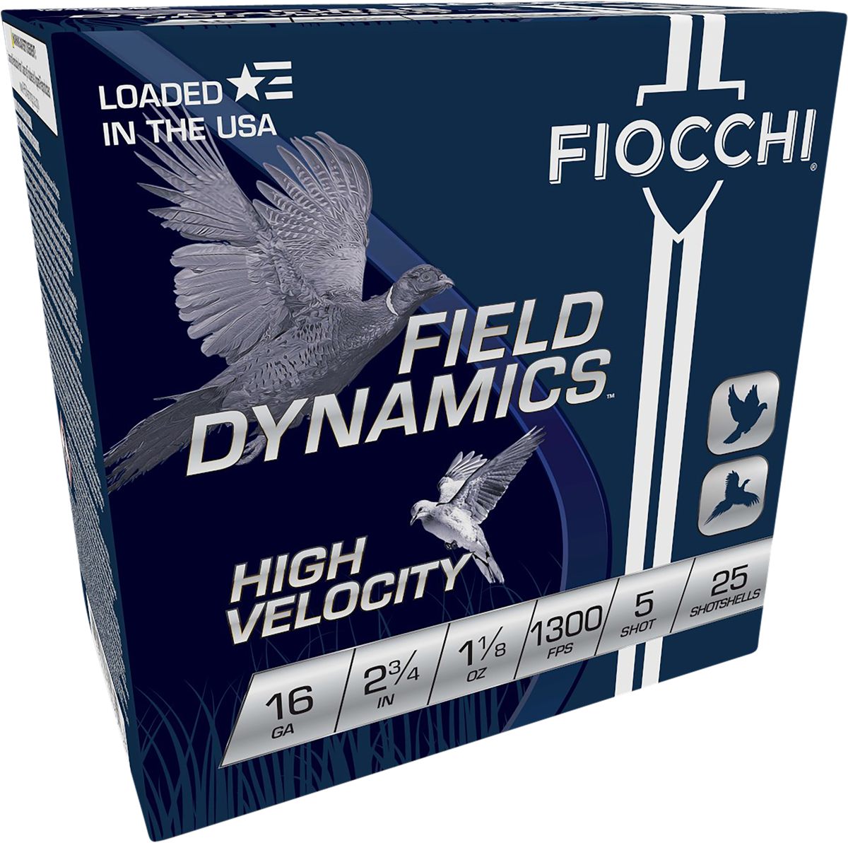 Fiocchi Ammunition 16HV5 Field Dynamics High Velocity 16 Gauge 2.75in 1 1/8