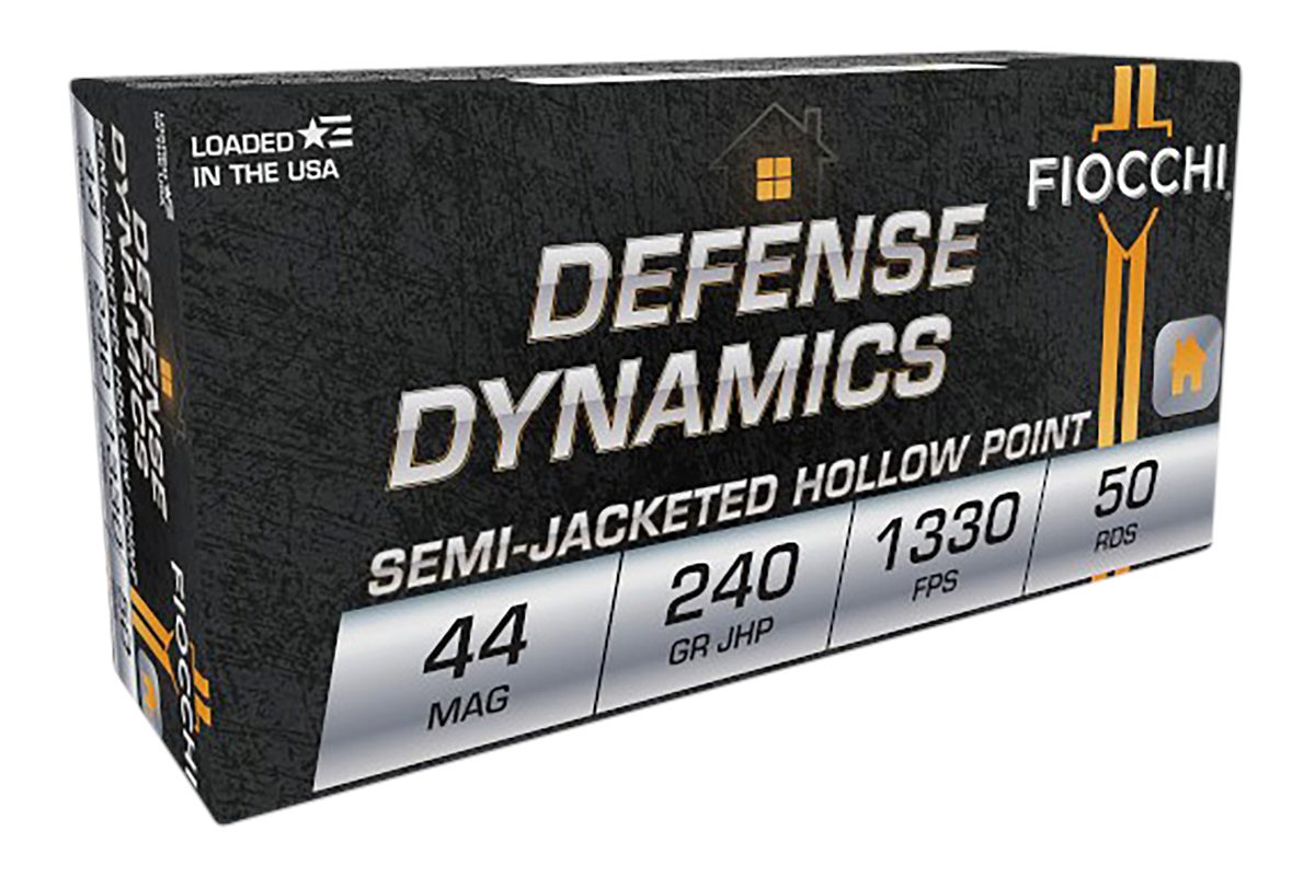 Fiocchi 44D500 Defense Dynamics 44 RemMag 240gr Jacketed Hollow Point 50 Pe