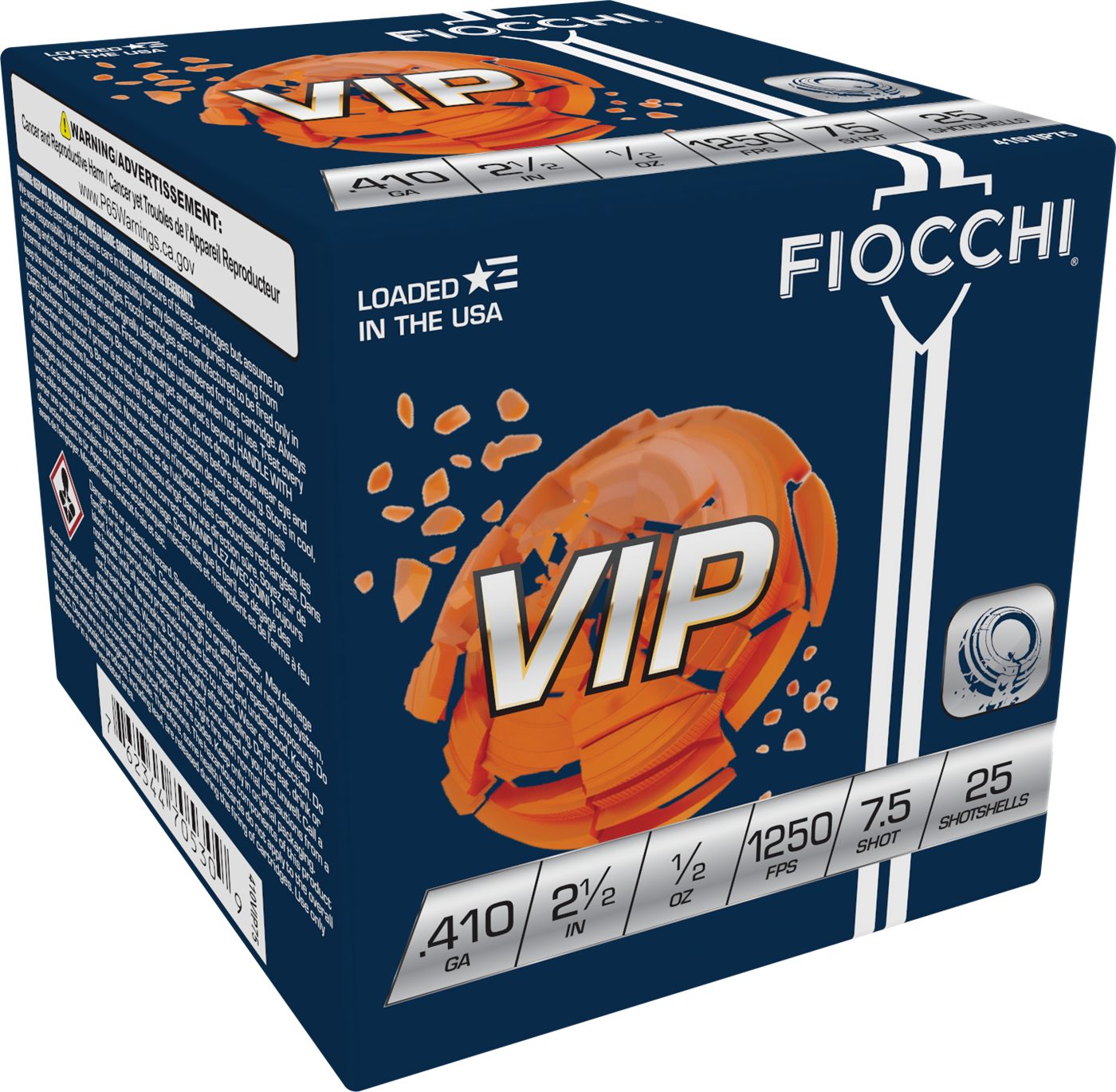 Fiocchi Ammo 410VIP75 Exacta Target VIP 410 Gauge 2.50in 1/2oz 7.5 Shot 25