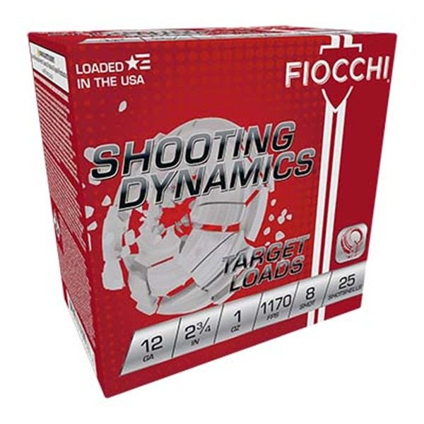 Fiocchi 12SD1L8 Shooting Dynamics Target 12 Gauge 2.75in 1oz 8 Shot 25 Per view 2