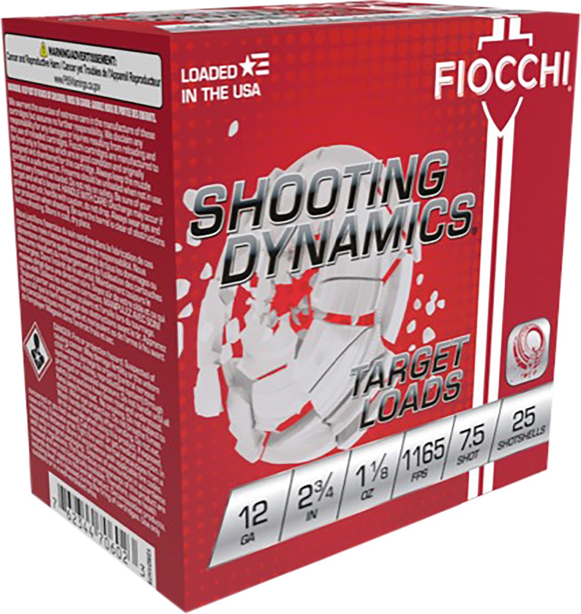 Fiocchi Ammo Exacta Light Shooting Dynamics Shotshells 12ga 2-3/4 in 1/8 oz