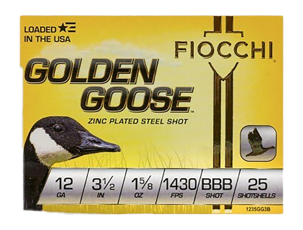 Fiocchi Ammunition Golden Goose Shotshells 12ga 3 1/2in 1-5/8oz 1430fps BBB