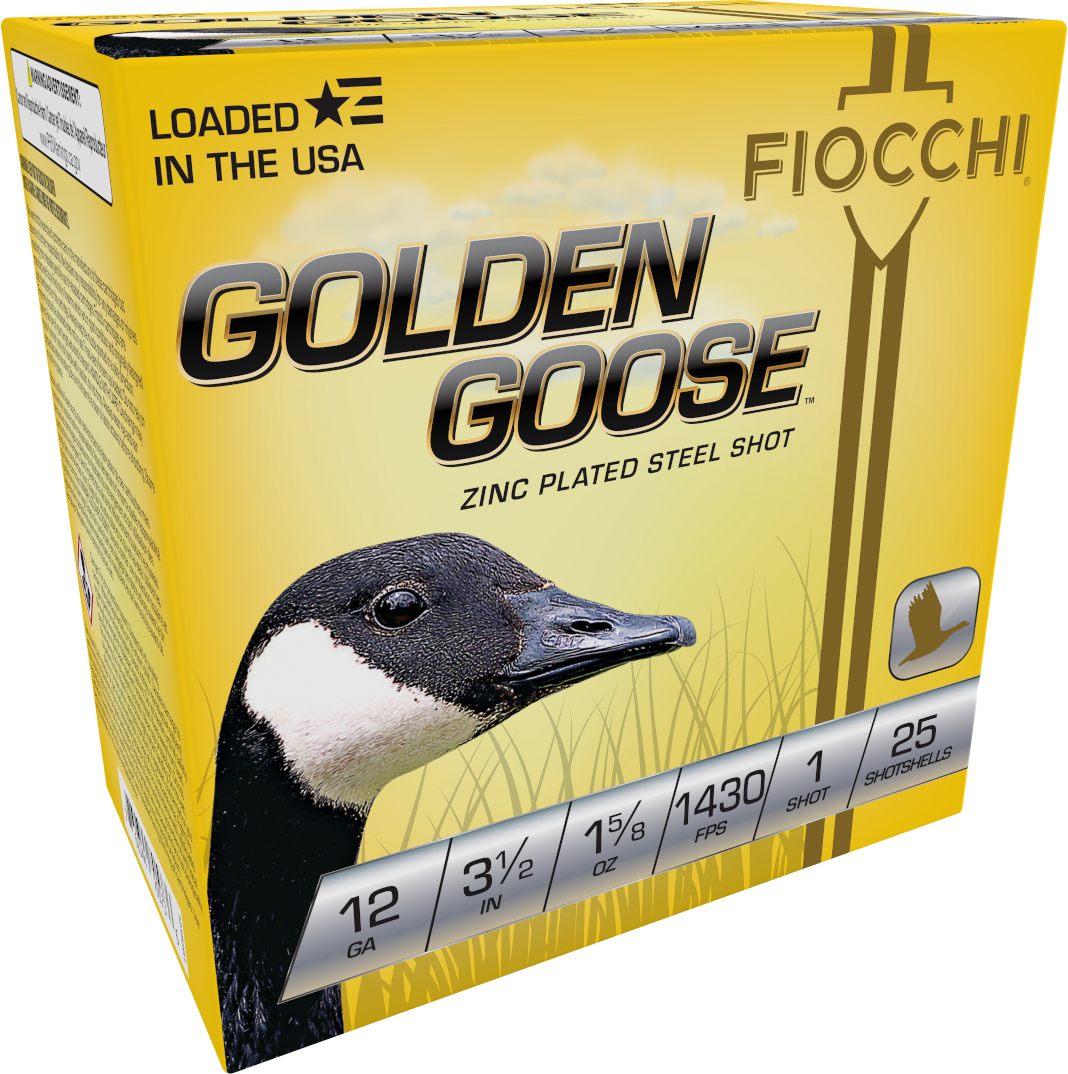 Fiocchi Ammunition 1235GG1 Golden Goose 12 Gauge 3.50in 1 5/8oz 1 Shot 25 P