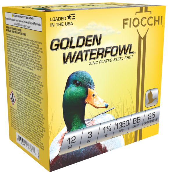 Fiocchi Ammo 123SGWBB Golden Waterfowl 12 Gauge 3in 1 1/4oz BBShot 25 Per B view 2