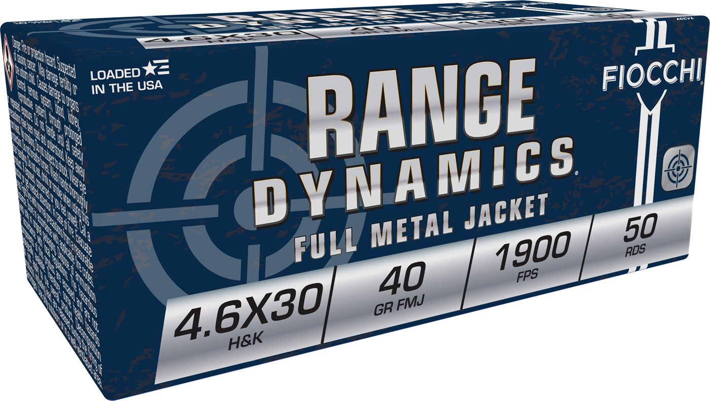Fiocchi Ammunition 46EXA Range Dynamics 4.6x30mmH K 40gr Full Metal Jacket view 2