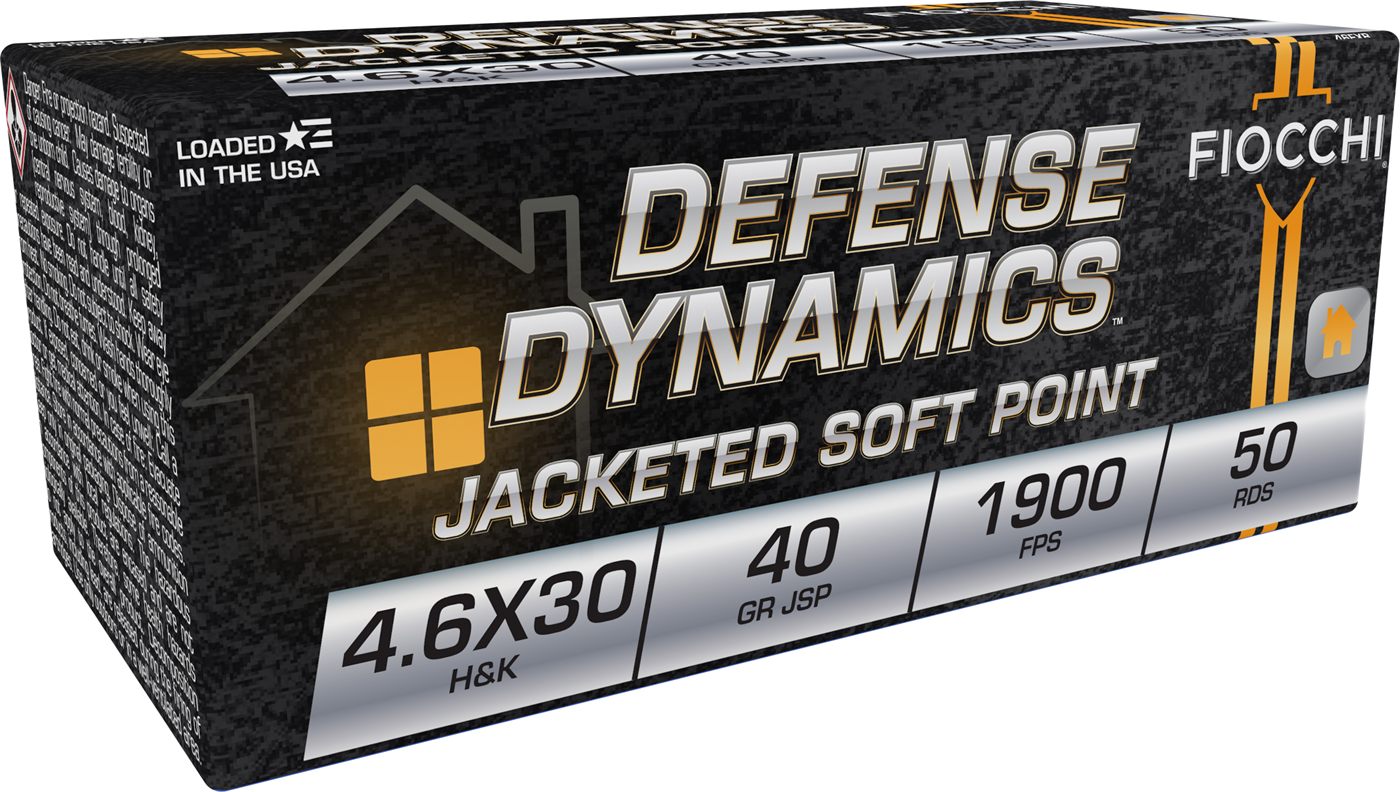 Fiocchi 46EXB Defense Dynamics 4.6x30mmH K 40gr Jacketed Soft Point 50 Per view 2