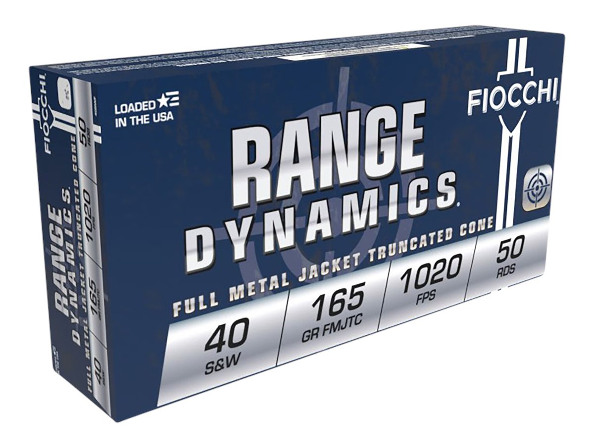 Fiocchi 40SWF Range Dynamics W 165gr Full Metal Jacket Truncated Cone 50 Pe