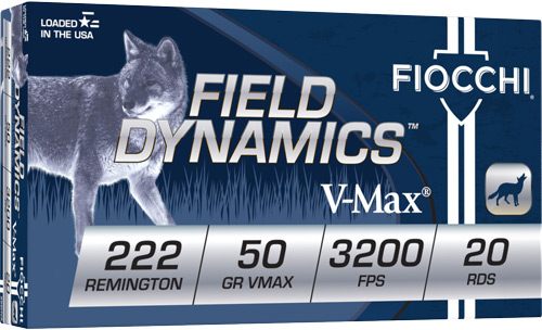 Fiocchi Ammunition 222HVA Field Dynamics 222 Rem 50gr Hornady V Max 20 Per view 2