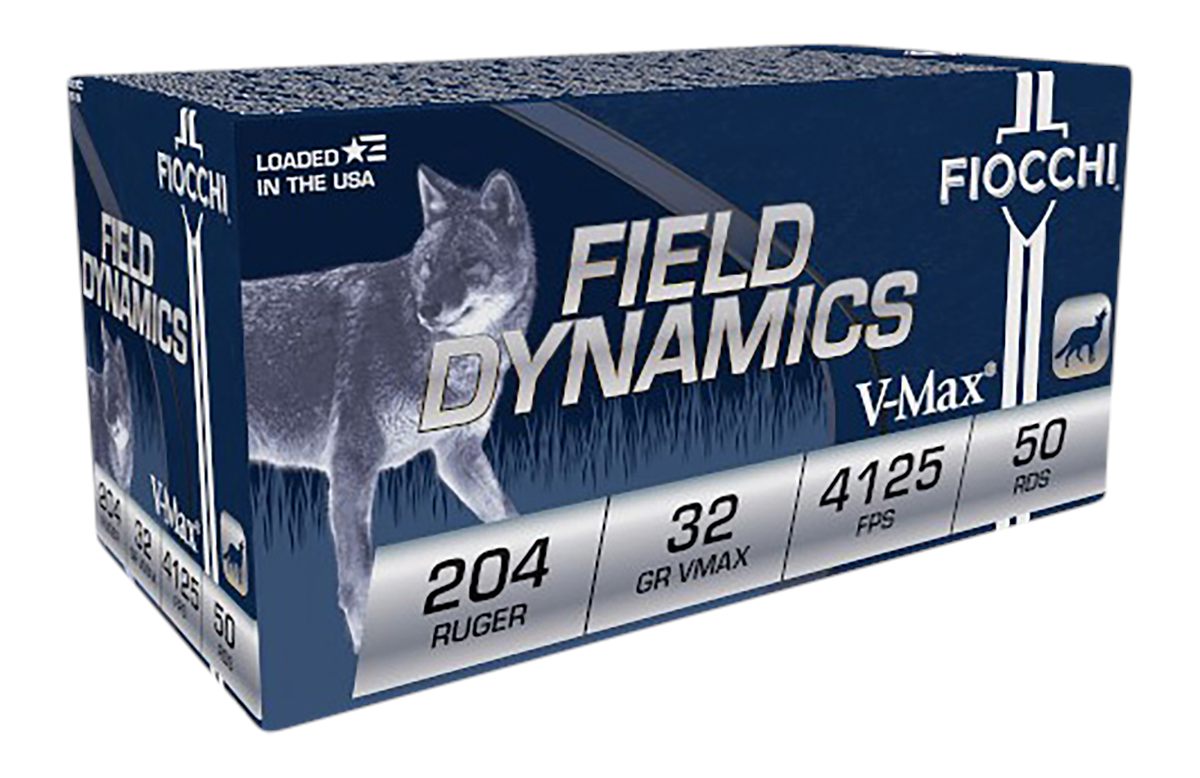 Fiocchi Ammunition 204HVA Field Dynamics 204 Ruger 32gr Hornady V Max 50 Pe