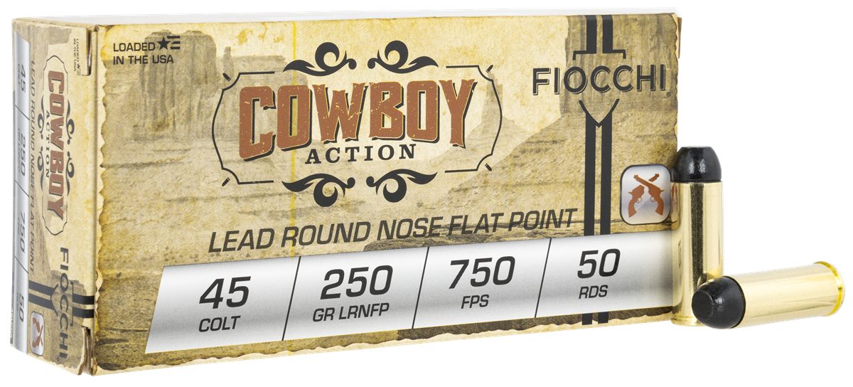 Fiocchi Ammunition 45LCCA Cowboy Action 45 Colt 250gr Lead Round Nose Flat view 2