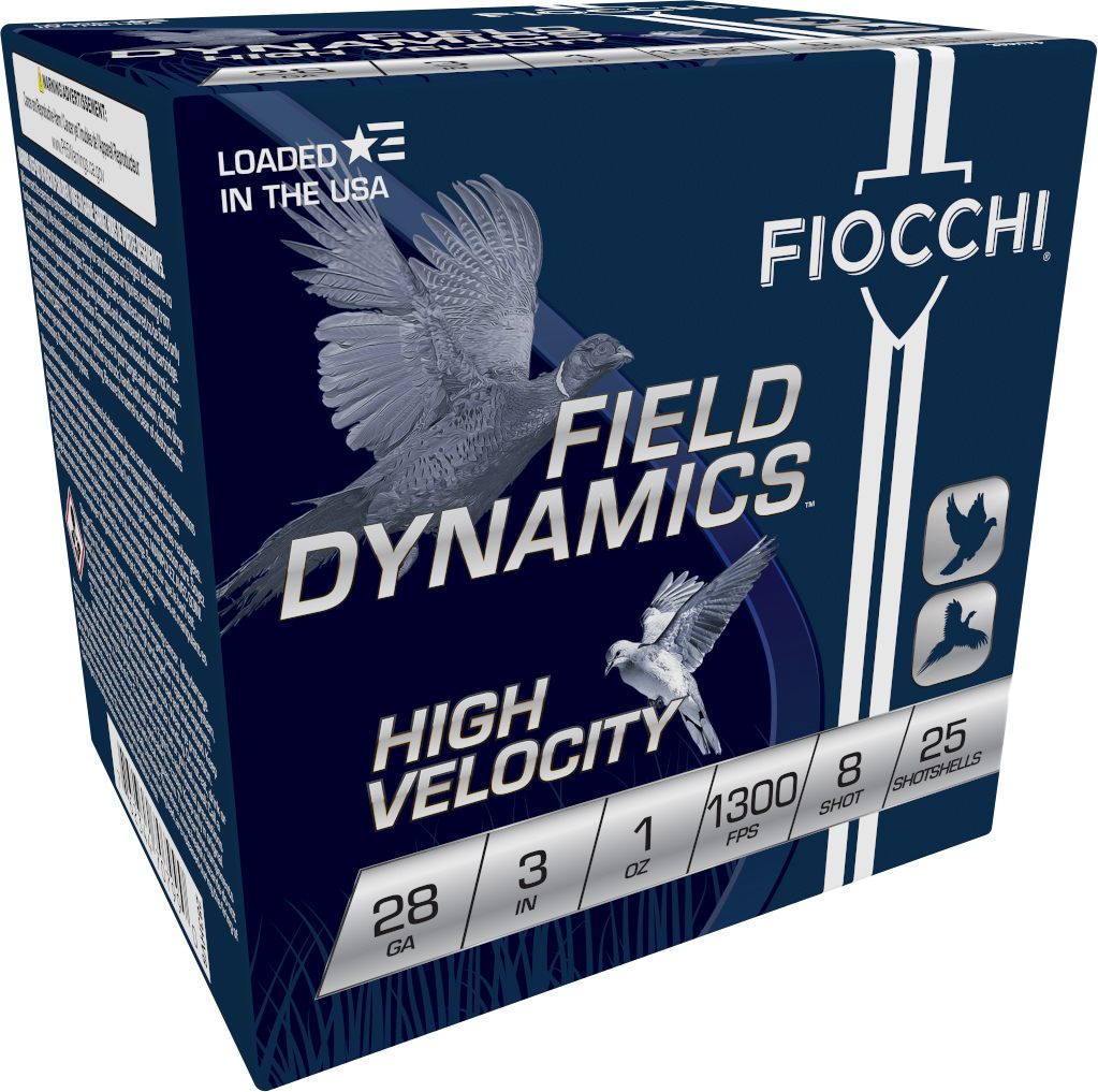 Fiocchi Ammunition 283HV8 Field Dynamics High Velocity 28 Gauge 3in 1oz 8 S
