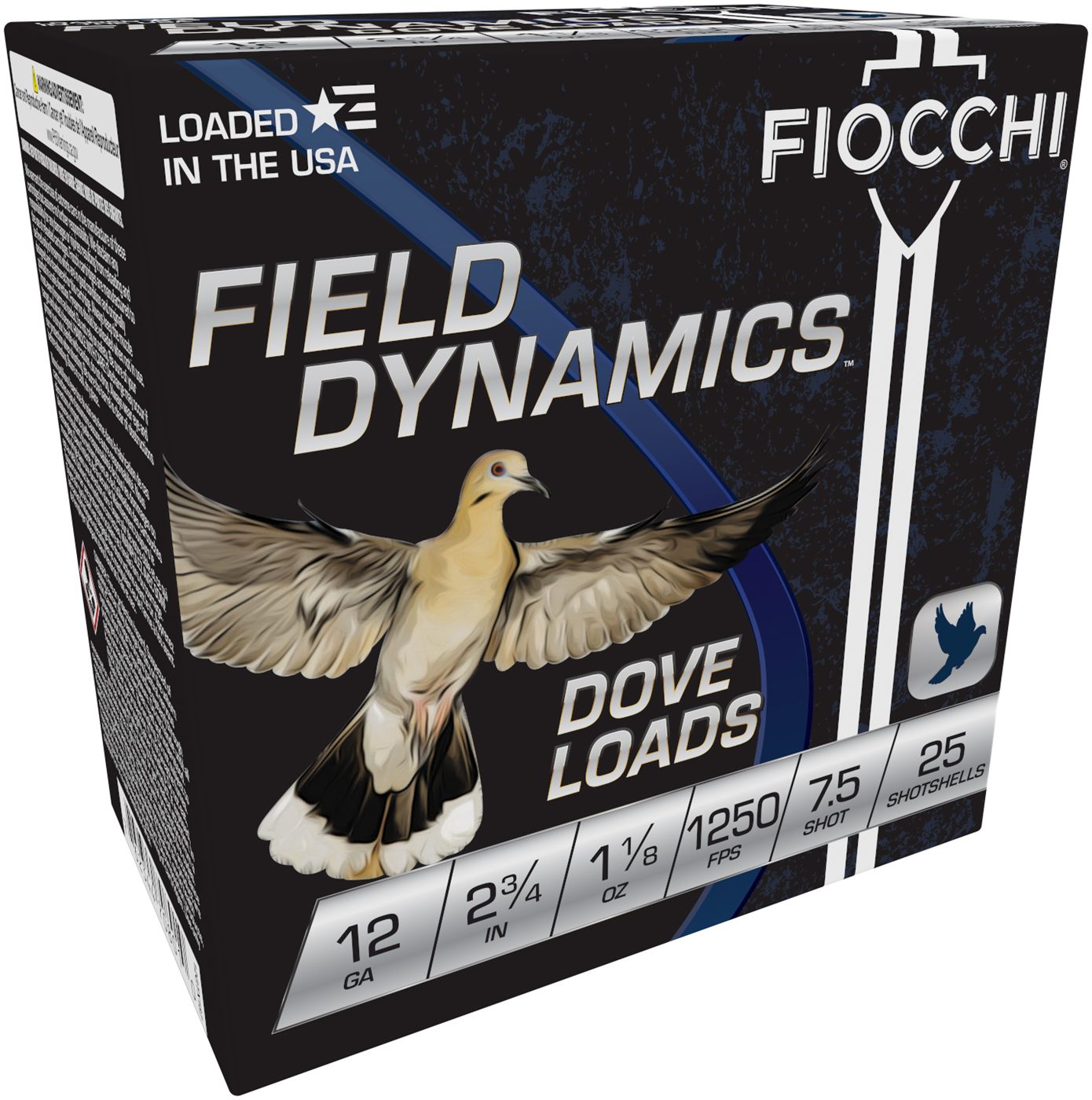 Fiocchi Ammunition 12GTX187 Field Dynamics Dove Quail 12 Gauge 2.75in 1 1/8 view 2