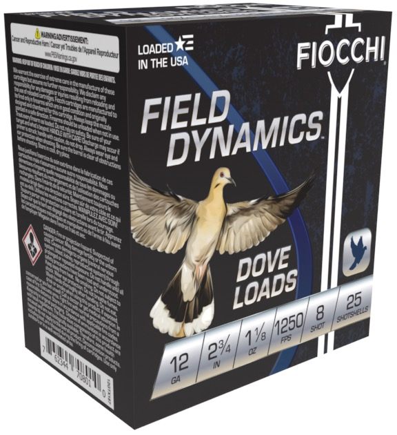 Fiocchi Ammo 12GTX188 Field Dynamics Dove Quail 12 Gauge 2.75in 1 1/8oz 8 S view 2