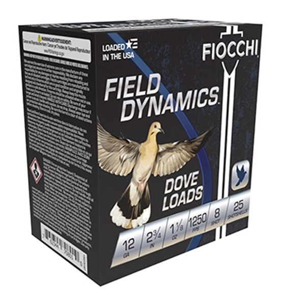 Fiocchi Ammo 12GTX188 Field Dynamics Dove Quail 12 Gauge 2.75in 1 1/8oz 8 S view 3