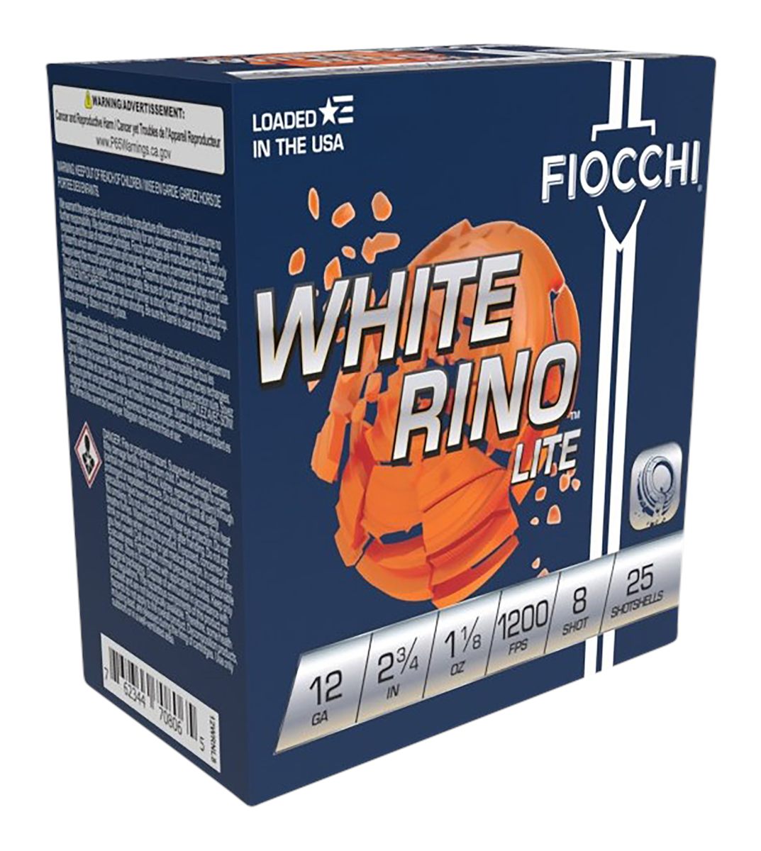 Fiocchi Ammunition 12WRNL8 Exacta Target White Rino Lite 12 Gauge 2.75in 1