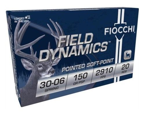 Fiocchi Field Dynamics Rifle Ammunition .30-06 Sprg 150 gr PSP 2910 fps 20/