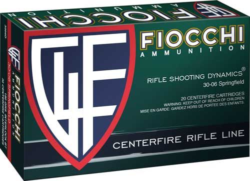 Fiocchi Field Dynamics Rifle Ammunition 30-06 Sprg 180 gr PSP 2700 fps 20/c