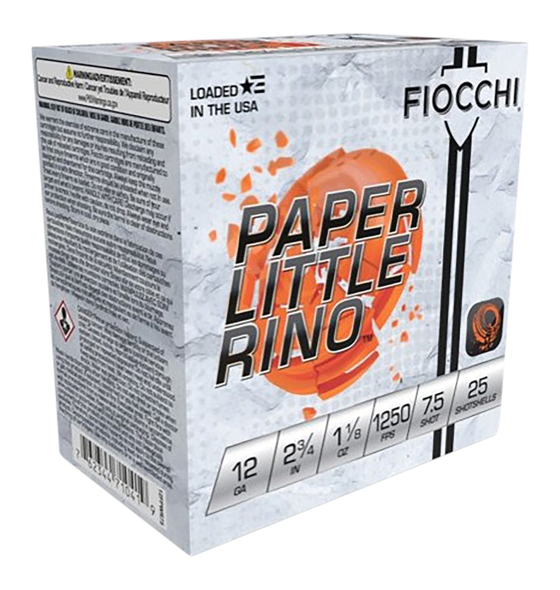 Fiocchi Ammunition 12FPWR75 Paper Little Rino Extrema 12 Gauge 2.75in 1 1/8