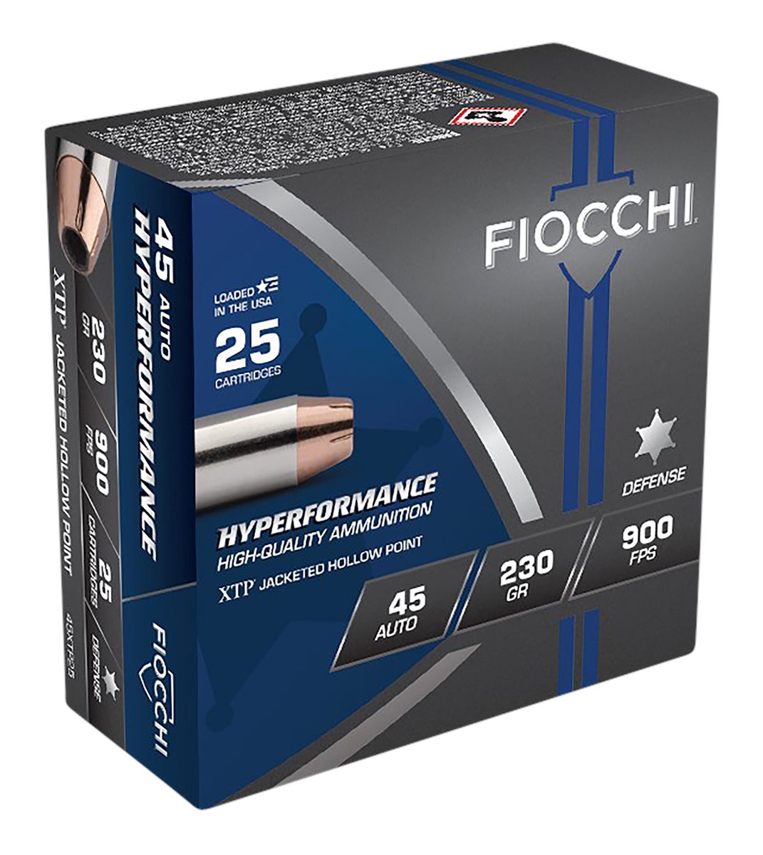 Fiocchi Ammunition 45XTP25 Hyperformance 45ACP 230gr Hornady XTP Hollow Poi