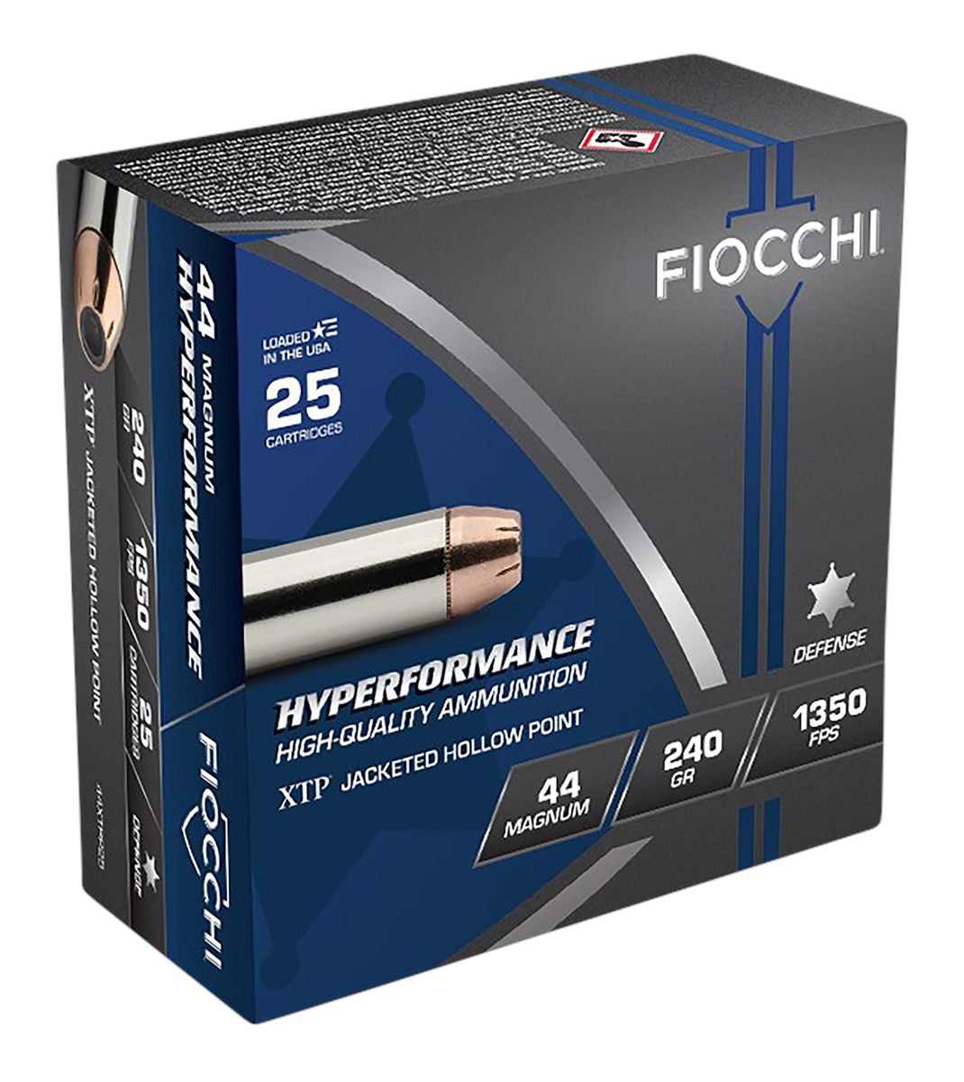 Fiocchi Ammunition 44XTP25 Hyperformance 44 RemMag 240gr Hornady XTP Hollow