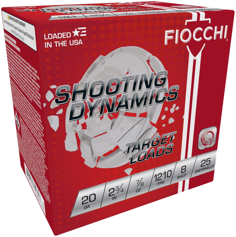 Fiocchi Ammo Exacta Heavy Shooting Dynamics Shotshells 20ga 2-3/4 in 7/8 oz