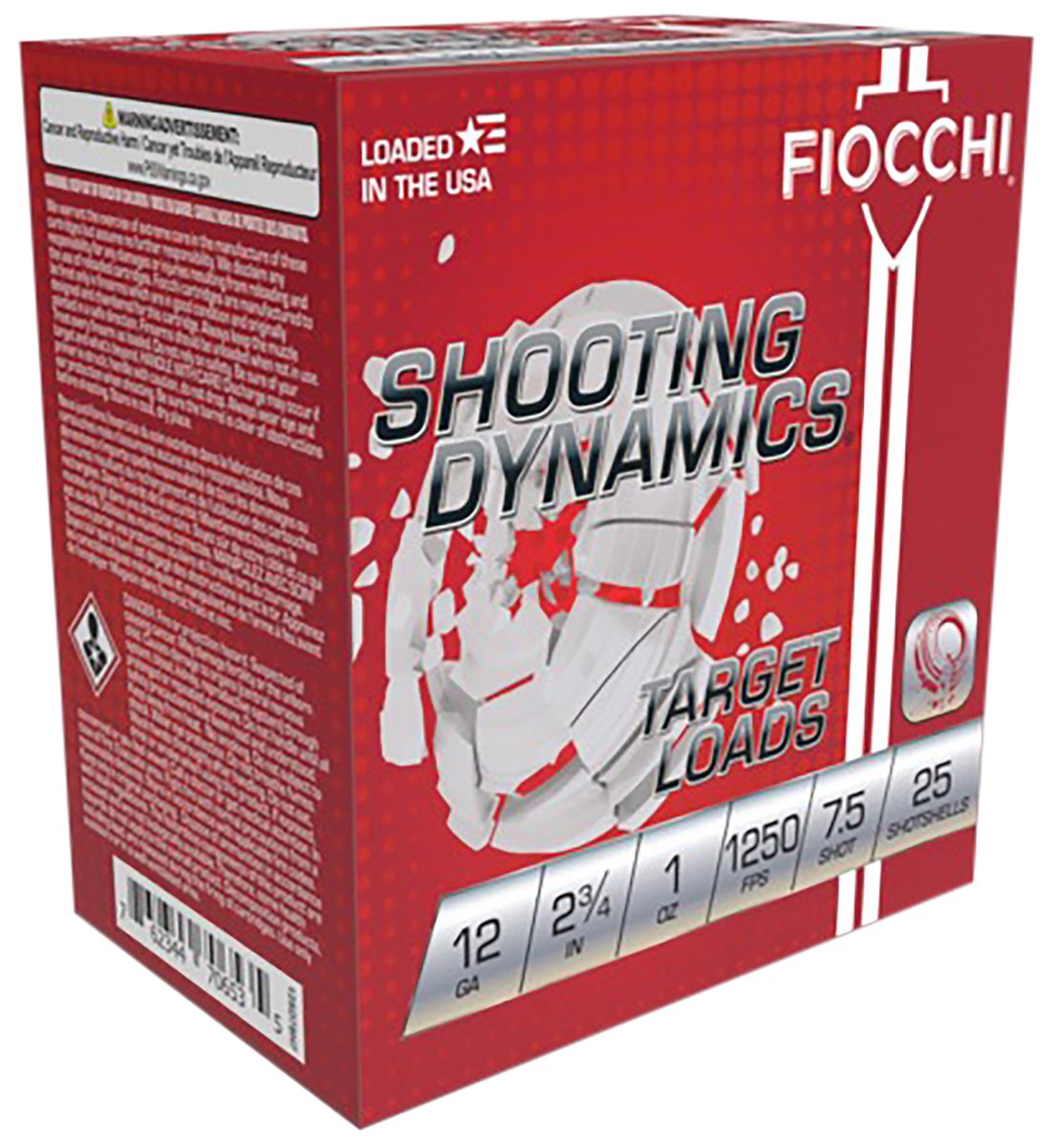 Fiocchi Ammunition 12SD1X75 Shooting Dynamics 12 Gauge 2.75in 1oz 7.5 Shot