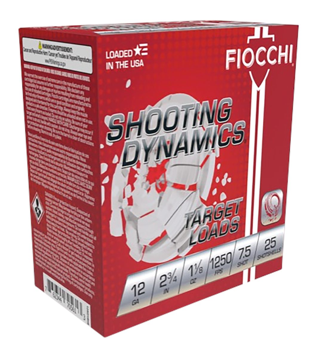Fiocchi Ammo 12SD18X7 Shooting Dynamics 12 Gauge 2.75in 1 1/8oz 7.5 Shot 25