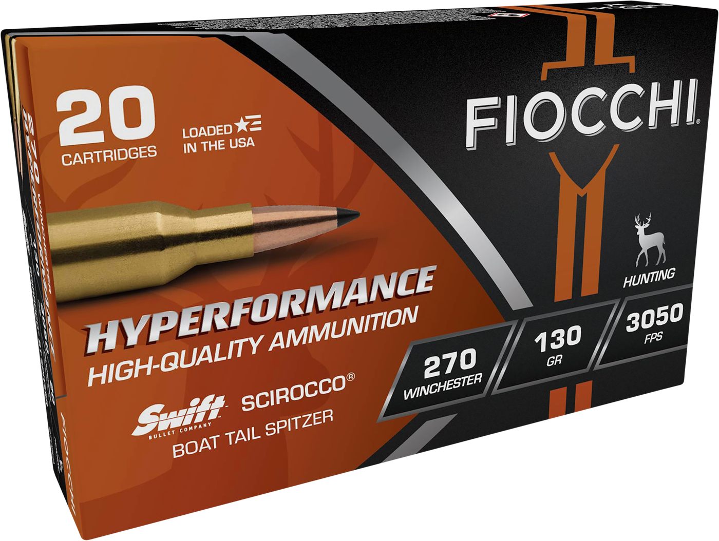 Fiocchi Ammunition 270SCA Hyperformance 270 Win 130gr Swift Scirocco II Bon