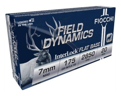 Fiocchi Ammunition Shooting Dynamics Rifle 7mm Rem Mag 175 gr FB 2850 fps 2