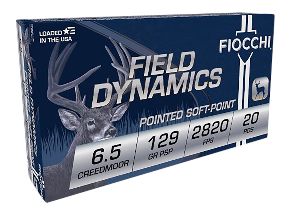 Fiocchi Ammunition 65CMB Field Dynamics 6.5 Creedmoor 129gr Pointed Soft 20