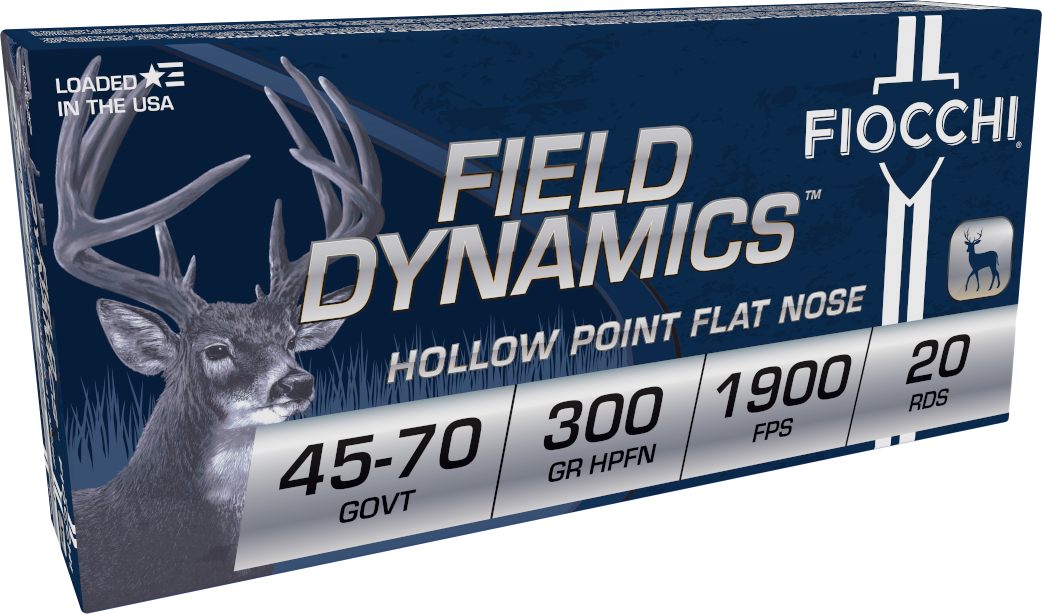 Fiocchi Ammunition 4570B Field Dynamics 45-70 Gov 300gr Hollow Point Flat N