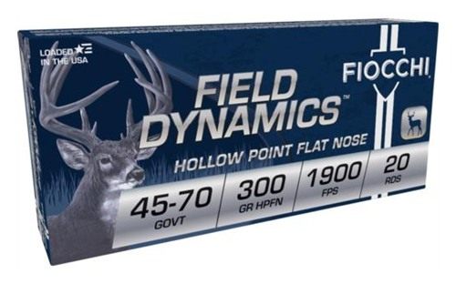 Fiocchi Ammunition 4570B Field Dynamics 45-70 Gov 300gr Hollow Point Flat N view 3